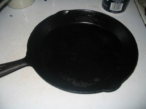 Cast Iron Cleaned with Salt