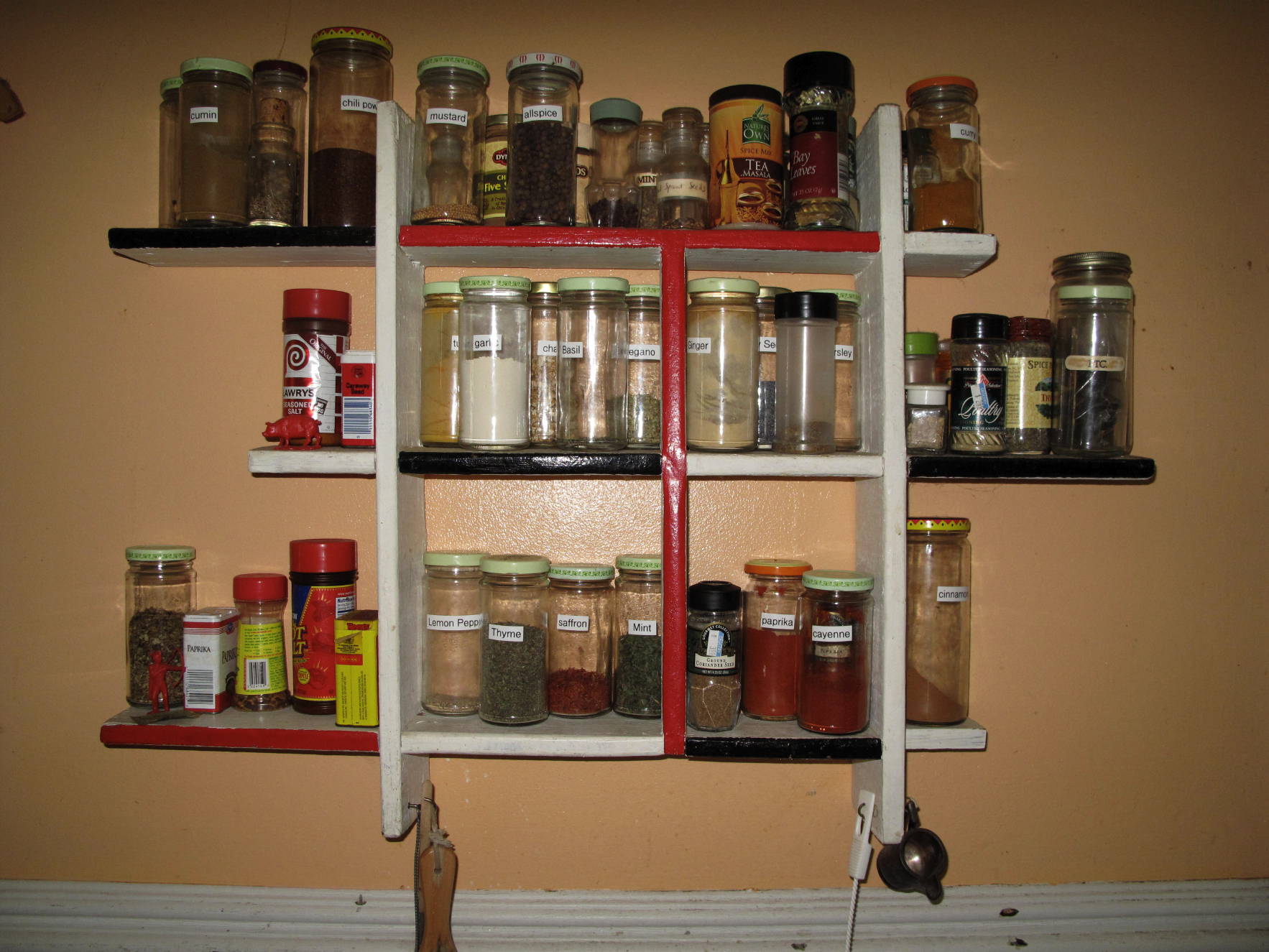 Hanging spice best sale rack ideas