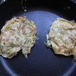 Egg Foo Young Patties in pan